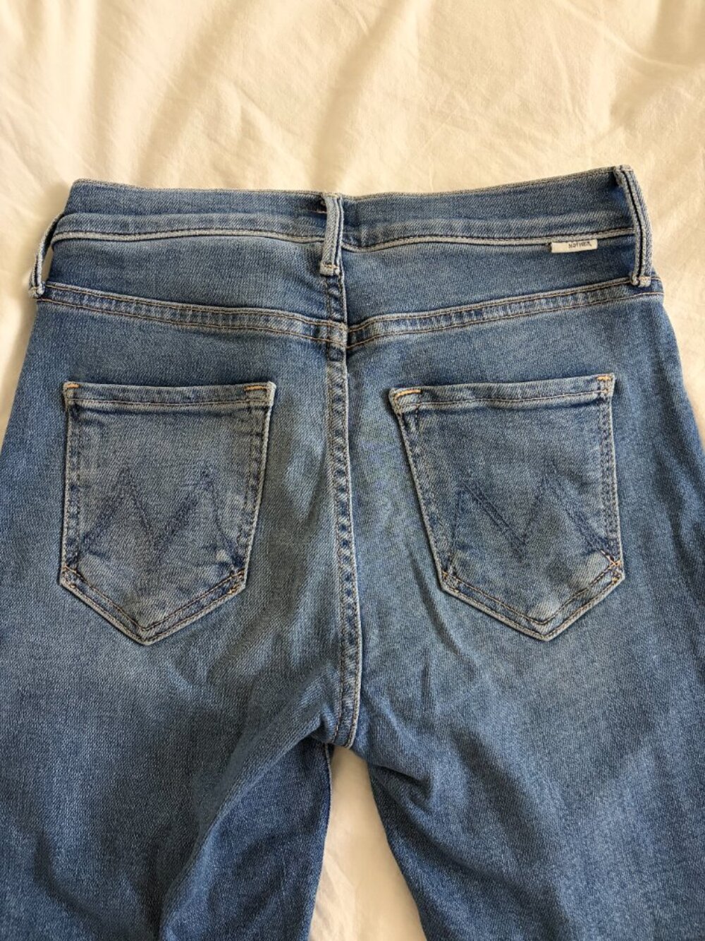 MOTHER The Mid Rise Dazzler Ankle Fray Jeans Size 25 - Picture 5 of 8